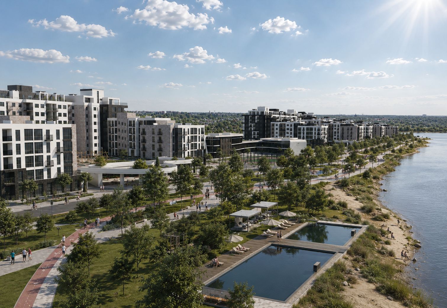 Прирічковий простір поруч із житловим комплексом River Park