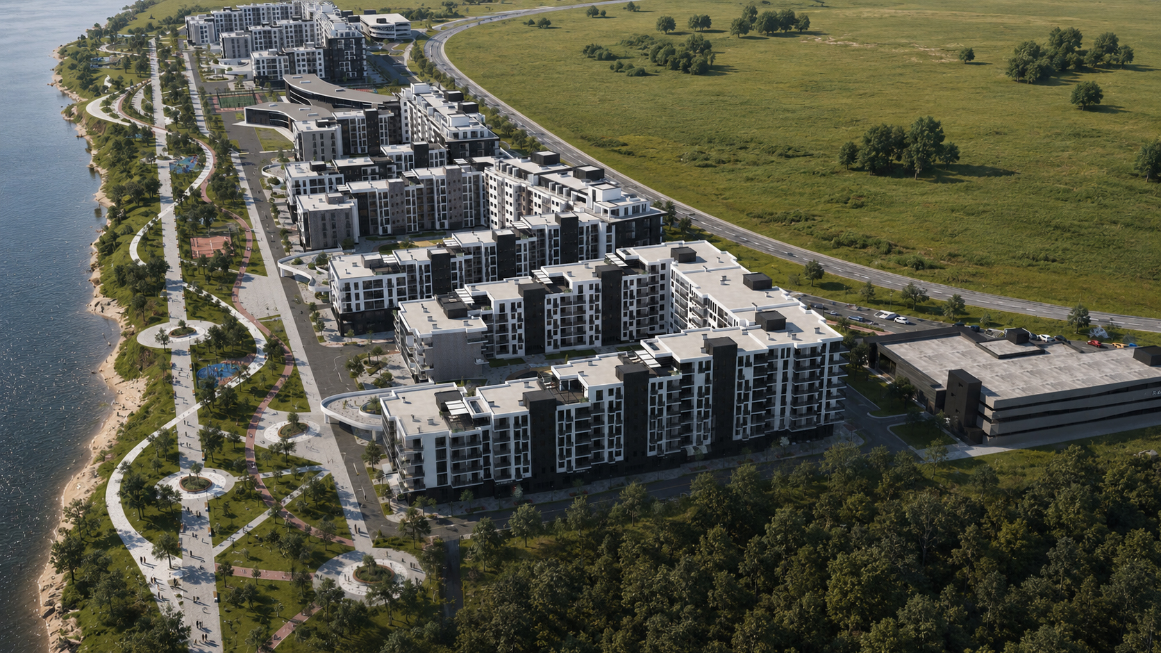 Інфраструктура та озеленена територія River Park