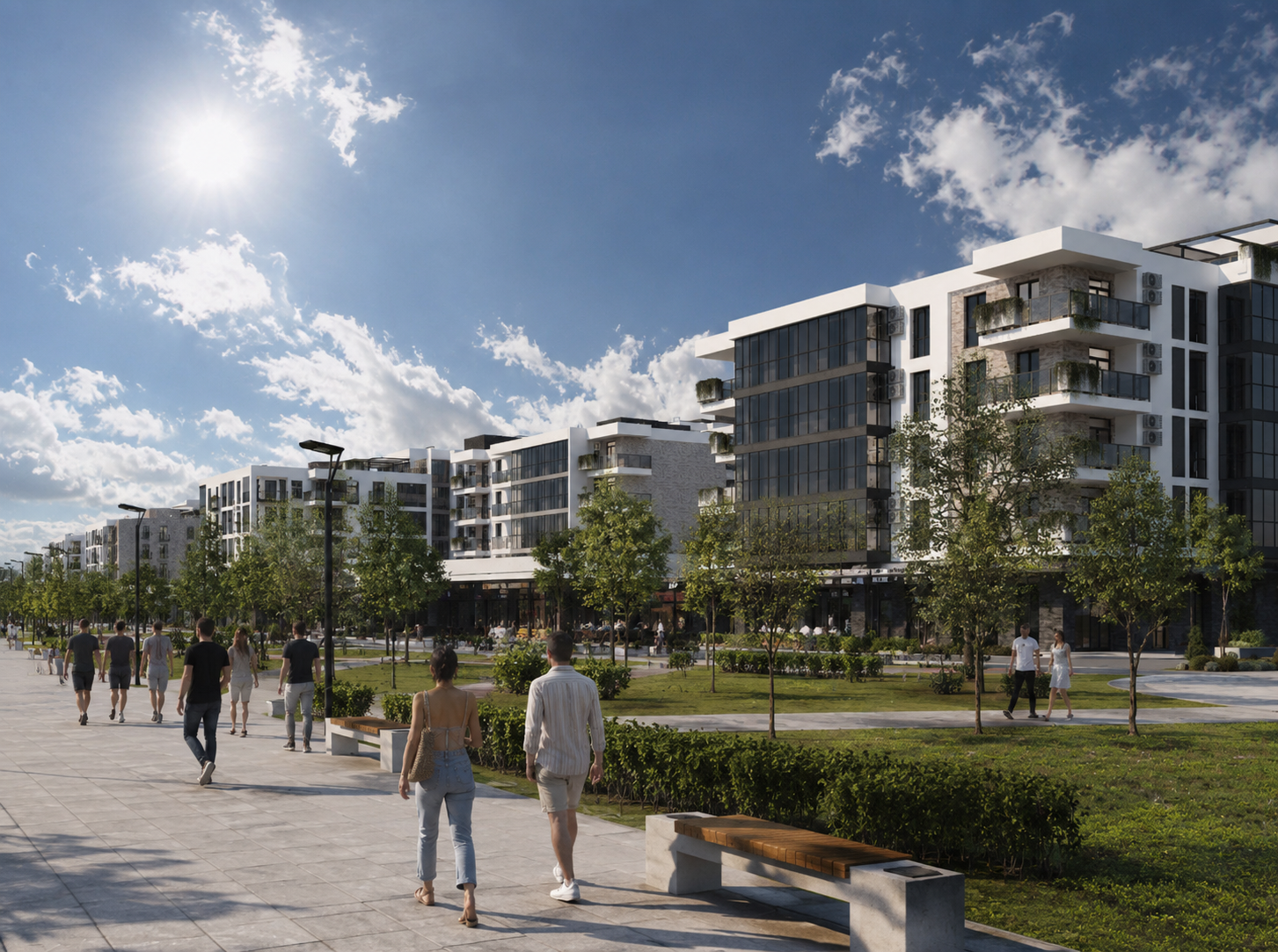 Житлові будинки та громадський простір River Park